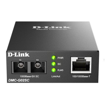 D-Link RJ45 Ethernet Media Converter, Multi Mode, Multi Mode 550m [DMC-G02SC/B]; 619-677