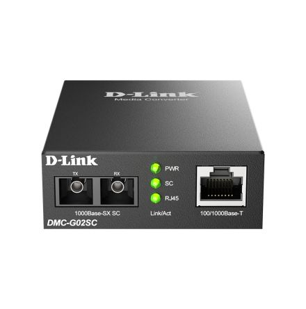 D-Link RJ45 Ethernet Media Converter, Multi Mode, Multi Mode 550m [DMC-G02SC/E]; 619-679