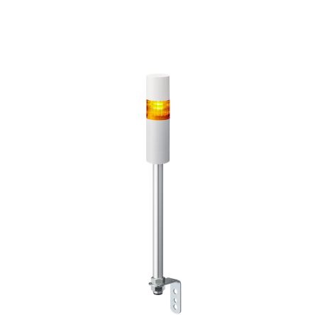Patlite LR5 Series Amber Buzzer Signal Tower, 1 Lights, 24 V dc, Pole Mount [LR5-102LEBW-Y]; 621-233