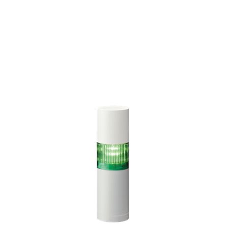 Patlite LR5 Series Green Buzzer Signal Tower, 1 Lights, 24 V dc, Direct Mount [LR5-102WEBW-G]; 621-238
