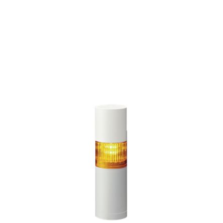 Patlite LR5 Series Amber Buzzer Signal Tower, 1 Lights, 24 V dc, Direct Mount [LR5-102WEBW-Y]; 621-242
