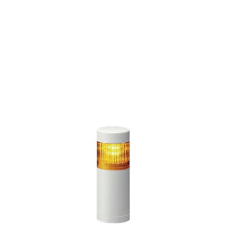 Patlite LR5 Series Amber Signal Tower, 1 Lights, 24 V dc, Direct Mount [LR5-102WENW-Y]; 621-243