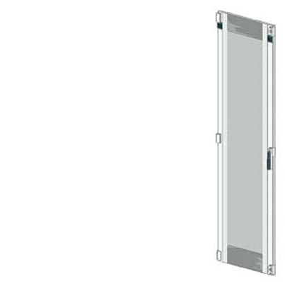 Siemens 8PQ2197 Series Lockable Sheet Steel RAL 7035 Transparent Door, 2000mm H, 800mm W, 25mm D for Use with SIVACON S4 [8PQ2197-8BA08]; 621-618