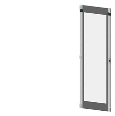 Siemens 8PQ2197 Series Lockable Sheet Steel RAL 7035 Transparent Door, 2000mm H, 600mm W, 25mm D for Use with SIVACON S4 [8PQ2197-6BA10]; 621-671