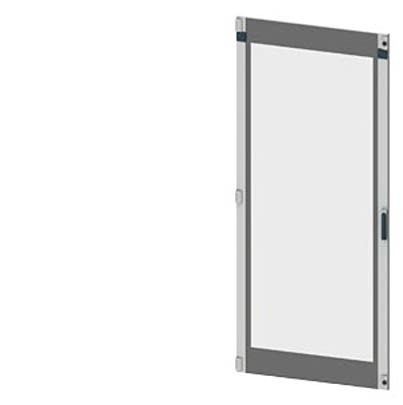 Siemens 8PQ2197 Series Lockable Sheet Steel RAL 7035 Transparent Door, 2000mm H, 850mm W for Use with SIVACON S4 [8PQ2197-0BA33]; 621-796