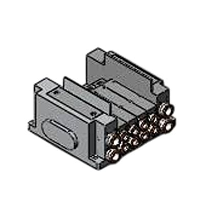 SMC SY5000 series 3 station One-touch Fitting 8 mm Manifold Base for use with Valve, SS5Y5-10F1-03B-C8-NA [SS5Y5-10F1-03B-C8-NA]; 622-872