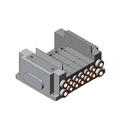 SMC SY5000 series 5 station One-Touch Fitting 6 mm Manifold Base for use with Valve, SS5Y5-10S0-05B-C6-NA [SS5Y5-10S0-05B-C6-NA]; 622-887