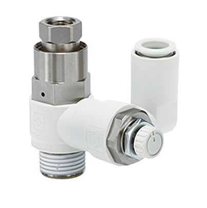 SMC ASP Series Threaded Fitting, R 1/8 Inlet Port x M5 x 0.8 Outlet Port, ASP330F-01-06 [ASP330F-01-06]; 622-890