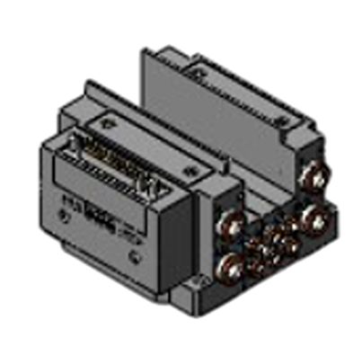 SMC SY3000 series 3 station One-Touch Fitting 4 mm Manifold Base for use with Valve, SS5Y3-10F1-03B-C4-NA [SS5Y3-10F1-03B-C4-NA]; 623-087