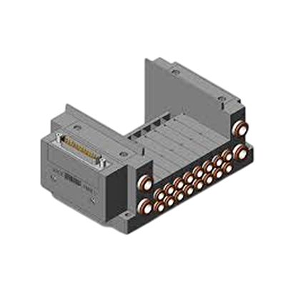 SMC SY3000 series 8 station One-Touch Fitting 6 mm Manifold Base for use with Valve, SS5Y3-10F1-08B-C6-NA [SS5Y3-10F1-08B-C6-NA]; 623-096