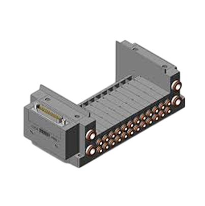 SMC SY3000 series 12 station One-Touch Fitting 4 mm Manifold Base for use with Valve, SS5Y3-10F1-12B-C4-NA [SS5Y3-10F1-12B-C4-NA]; 623-099
