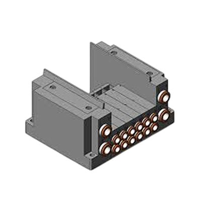 SMC SY3000 series 6 station One-Touch Fitting 6 mm Manifold Base for use with Valve, SS5Y3-10S0-06B-C6-NA [SS5Y3-10S0-06B-C6-NA]; 623-103