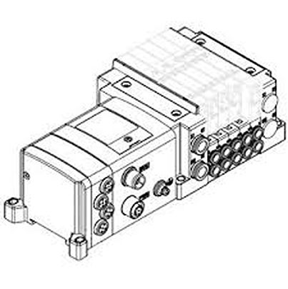 SMC SY3000 series 12 station One-Touch Fitting 4 mm Manifold Base for use with Valve, SS5Y3-10S0-12B-C4-NA [SS5Y3-10S0-12B-C4-NA]; 623-106