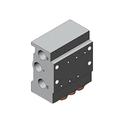 SMC SY3000 series 3 station G 1/8 Manifold Base for use with Valve, SS5Y3-41-03-M5F-Q [SS5Y3-41-03-M5F-Q]; 623-111