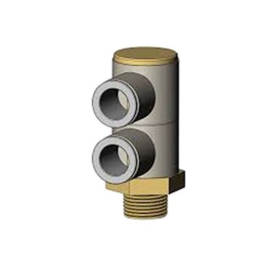 SMC KQ2V Series One-touch Fitting, Push In 12 mm to R 3/8 Male, Threaded-to-Tube Connection Style, KQ2VD12-03AS-X35 [KQ2VD12-03AS-X35]; 623-273