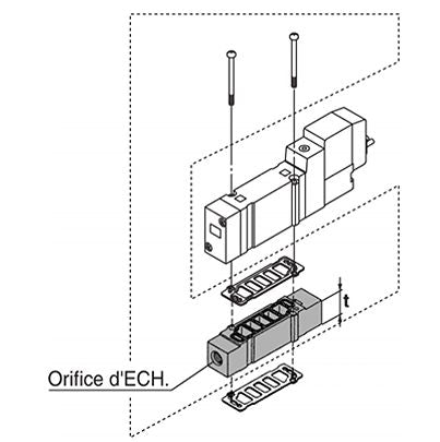SMC SY7000 Spacer, SY7000-39-16FA-Q [SY7000-39-16FA-Q]; 623-569