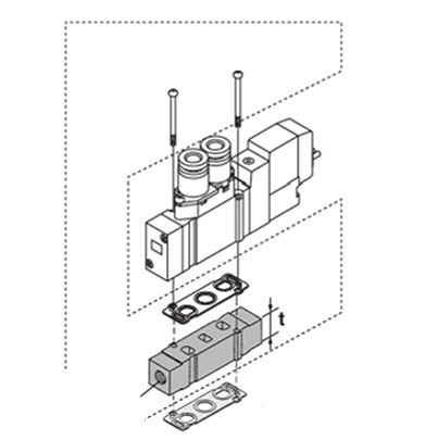 SMC SY7000 Spacer, SY7000-39-1A-Q [SY7000-39-1A-Q]; 623-570