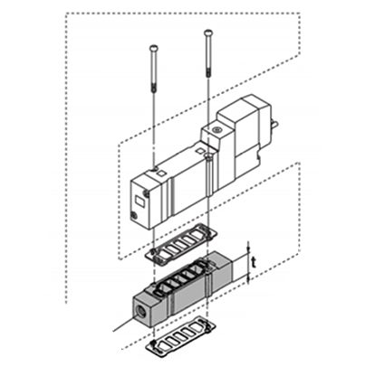 SMC SY7000 Spacer, SY7000-39-1FA-Q [SY7000-39-1FA-Q]; 623-571