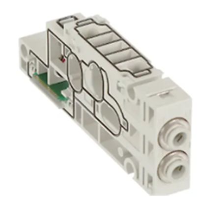 SMC SY7000 series 2 station One Touch Fitting 12 mm Manifold Base for use with Valve, SY70M-2-1DA-C12-NA [SY70M-2-1DA-C12-NA]; 623-576