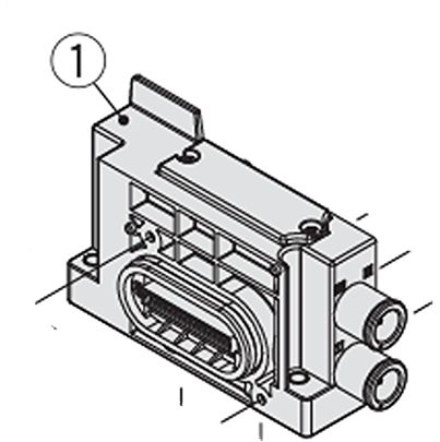 SMC JSY1000 series Manifold Assembly for use with Valve, JSY11M-1P-1A-C8 [JSY11M-1P-1A-C8]; 623-640