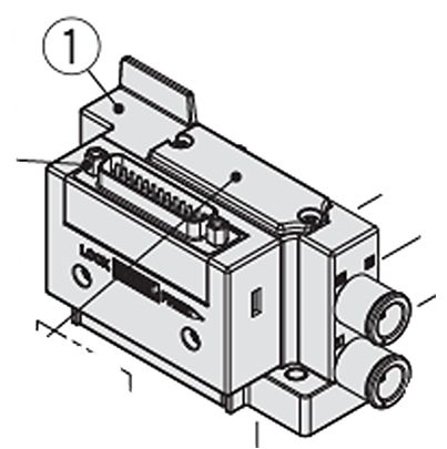 SMC JSY1000 series Manifold Assembly for use with Valve, JSY11M-1P-3A1-C8 [JSY11M-1P-3A1-C8]; 623-641