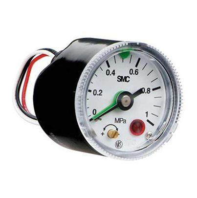 SMC Analogue Pressure Gauge Panel 42mm Outside Diameter [GP46-10-02L5-SC-2-Q]; 623-850