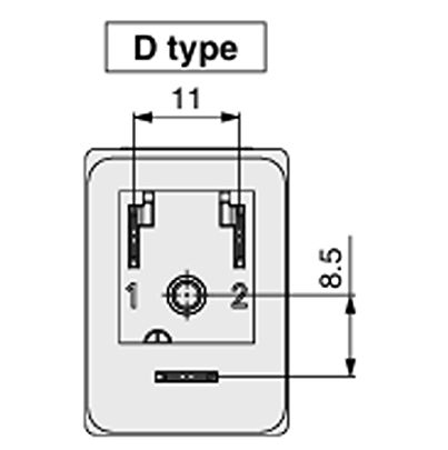 SMC V200 DIN Connector, V200-61-1 [V200-61-1]; 623-895