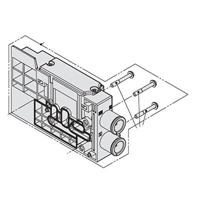 SMC JSY1000 series Manifold Assembly for use with Valve, JSY11M-3P-1A-C8 [JSY11M-3P-1A-C8]; 623-938