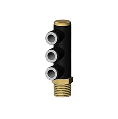 SMC KQ2V Series Elbow Fitting, Push In 6 mm to R 1/4 Male, Threaded-to-Tube Connection Style, KQ2VT06-02AS-X35 [KQ2VT06-02AS-X35]; 623-958