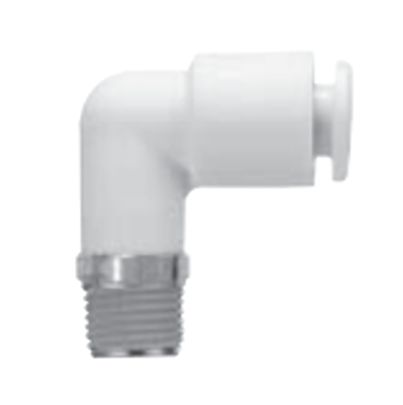 SMC KRL Series One-touch Fitting, R 1/4 to Push In 10 mm, Threaded-to-Tube Connection Style, KRL10-02SW2 [KRL10-02SW2]; 623-975