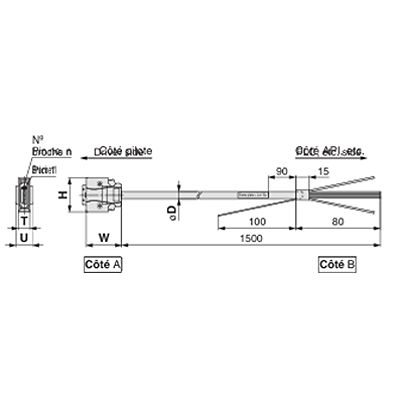 SMC LEF Series Cable, 1.5m Length, 400 W,LEC-CSNA-1 [LEC-CSNA-1]; 624-048