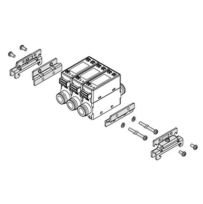 SMC Bracket ZS-33-R1, For Use With PFM [ZS-33-R1]; 624-115