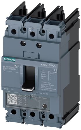 Siemens, SENTRON MCCB Molded Case Circuit Breaker 3P 70A, Breaking Capacity 150 kA [3VA5170-1MH31-0AA0]; 625-446