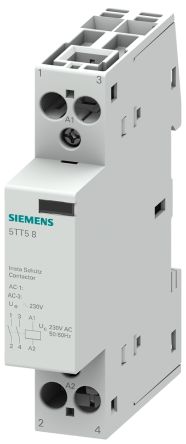 Siemens SENTRON 5TT5 Contactor, 25 A, 1 kW, 2 NO, 230 V ac [5TT5810-0]; 625-474