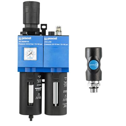 PREVOST G 1/2 Filter Regulator Lubricator, 25μm Filtration Size [ATU B2585103IS]; 625-598