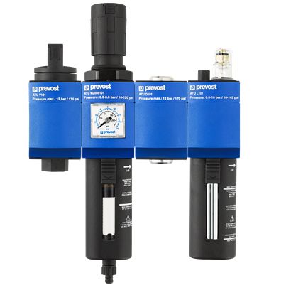 PREVOST G 1/2 Filter Regulator Lubricator, Manual Drain, 25μm Filtration Size [ATU VBD2585103]; 625-633
