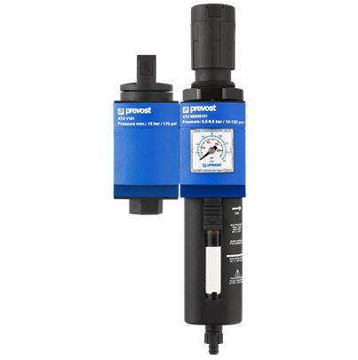 PREVOST ATU Filter Regulator, 25μm, G 1/2, Manual, 10 bar, ATU VM2585103 [ATU VM2585103]; 625-636
