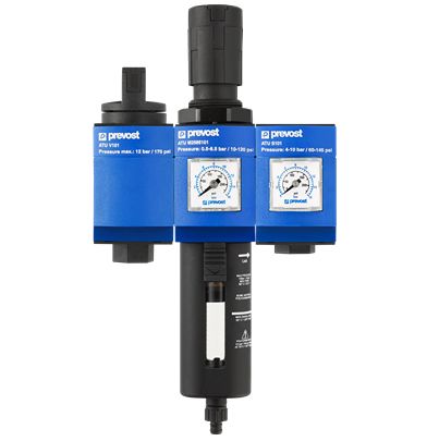 PREVOST ATU Filter Regulator, 25μm, G 1/8 Female, Manual, 10 bar, ATU VMS2585100 [ATU VMS2585100]; 625-638