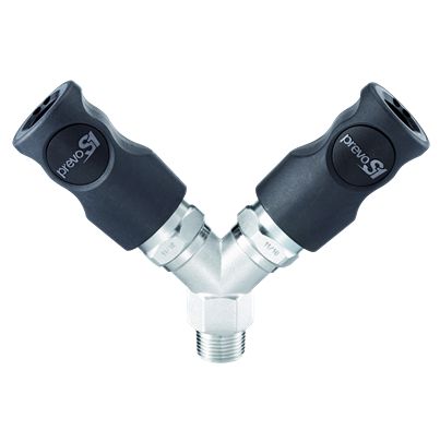 PREVOST Composite Body Male Pneumatic Quick Connect Coupling, R 1/2 Male Male Thread [CSI 088153]; 625-670