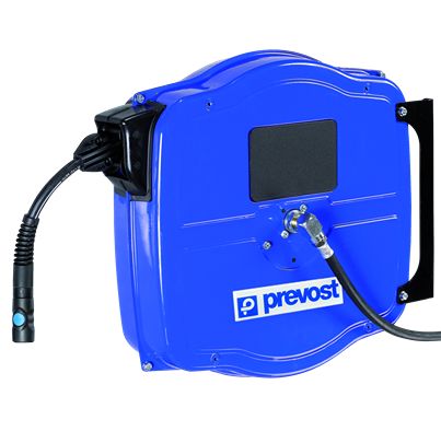 PREVOST 10m Air Hose Reel, 10mm Inner Diameter, 17mm Outer Diameter, 900L/min Flow Rate [DGF 1010ES]; 625-676