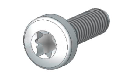 Siemens Galvanised Steel Oval Head Self Tapping Screw, 10mm Long [8PQ9500-0BA34]; 626-442