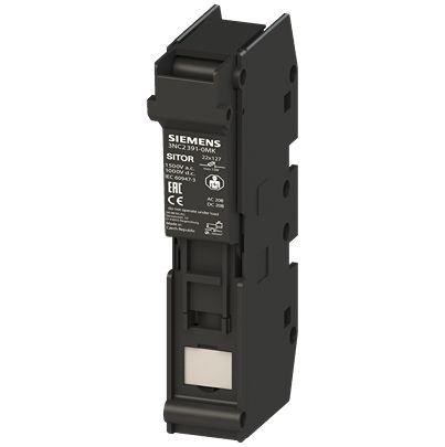 Siemens 63A Fuse Holder for 22 x 127mm Fuse, 1P, 1.5kV [3NC2391-0MK]; 626-996
