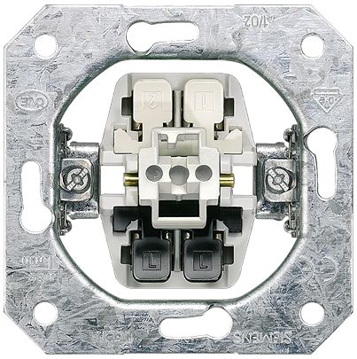 Siemens 1 Way Rocker Switch Grid Module 10A, DELTA Series [5TA2117-0KK]; 627-005