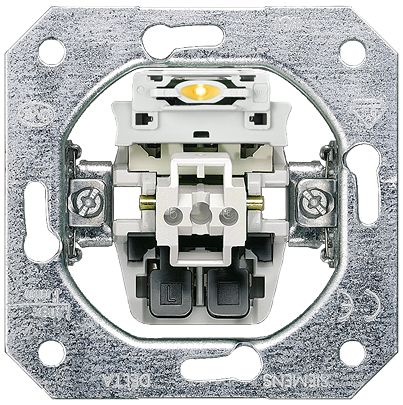 Siemens 1 Way Rocker Switch Grid Module 10A, DELTA Series [5TA2150-0KK]; 627-006