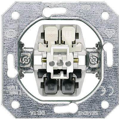 Siemens 1 Way Rocker Switch Grid Module 10A, DELTA Series [5TA2162-0KK]; 627-007