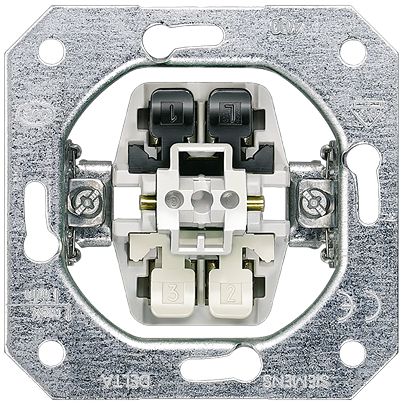 Siemens 1 Way Rocker Switch Grid Module 10A, DELTA Series [5TD2114-0KK]; 627-070