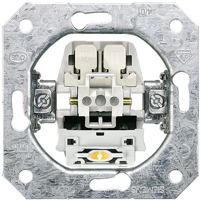 Siemens 1 Way Rocker Switch Grid Module 10A, DELTA Series [5TD2117-0KK]; 627-072