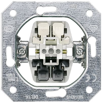 Siemens 1 Way Rocker Switch Grid Module 10A, DELTA Series [5TD2123-0KK]; 627-073