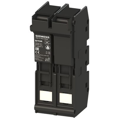 Siemens 63A Fuse Holder for 22 x 127mm Fuse, 2P, 1.5kV [3NC2392-0MK]; 627-102