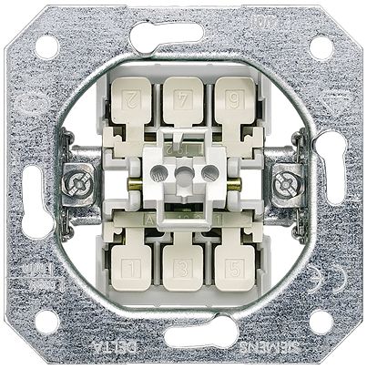 Siemens 1 Way Rocker Switch Grid Module 10A, DELTA Series [5TA2153-0KK]; 627-160